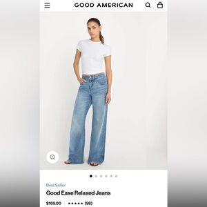 Good American Good Ease Petite Relaxed Jeans